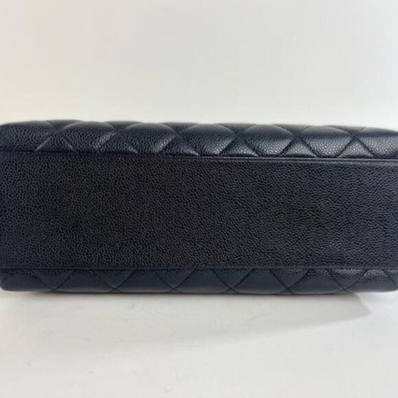 Chanel Caviar Leather Top Handle Flap Bag with SHW in Black - Picture 6 of 13